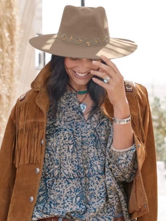 Calleen Cordero “Koda Sage Hat” Tan Brown NWOT Cowboy Hat $380 Small